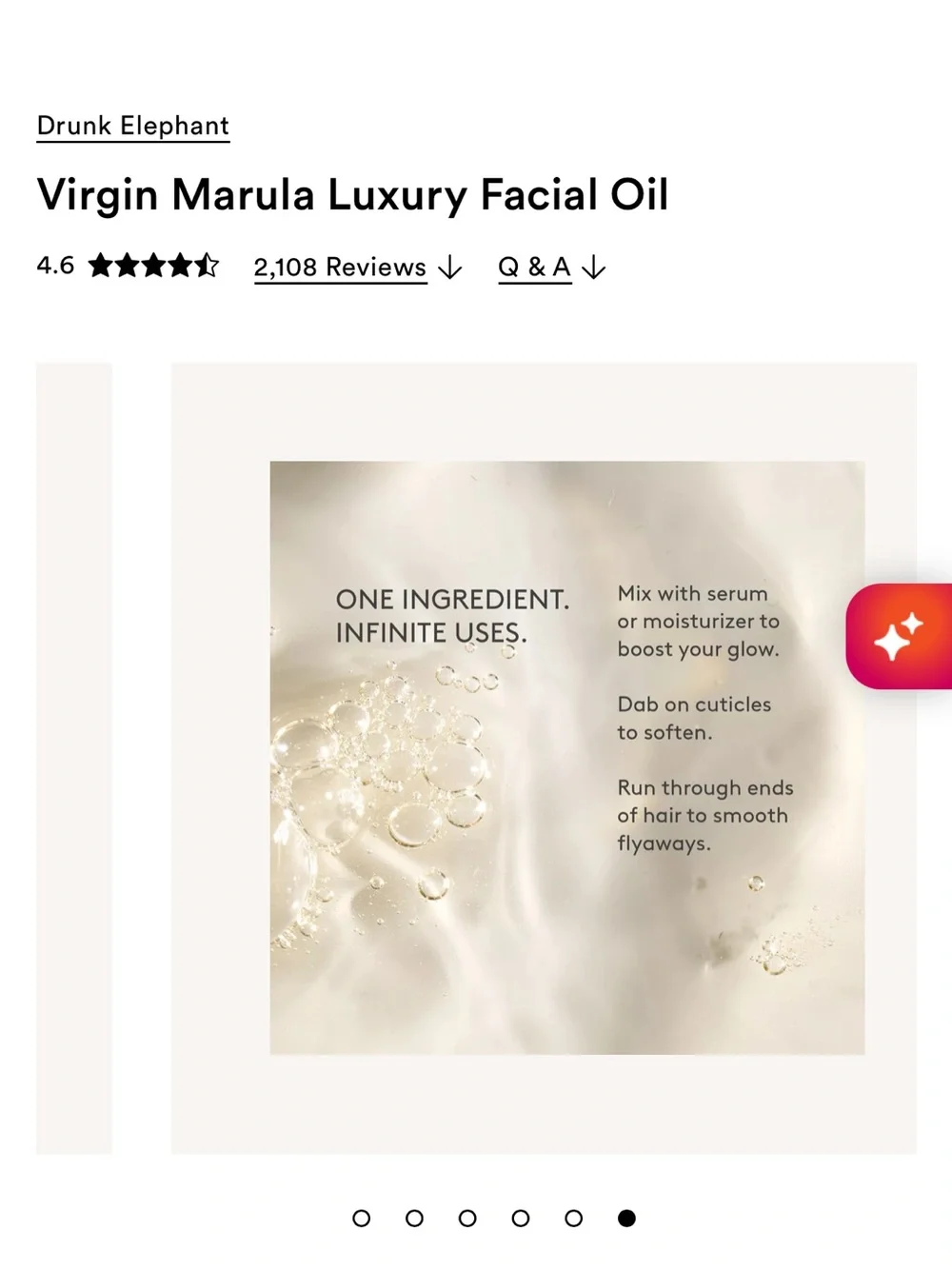 NIB Drunk Elephant Virgin Marula Luxury Facial Oil
